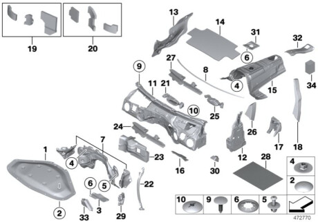 Звукоізоляція BMW 51487378272