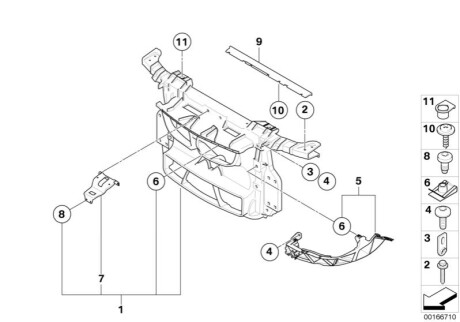 Облицювання передка BMW 51647193192