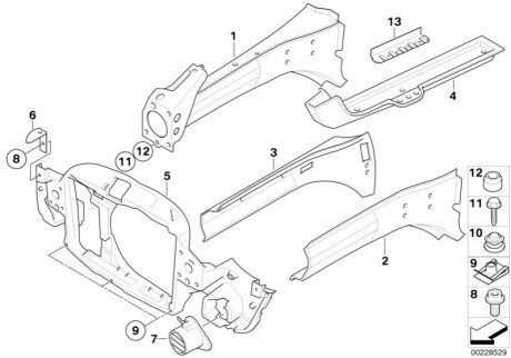 Облицовка передка BMW 51647200799