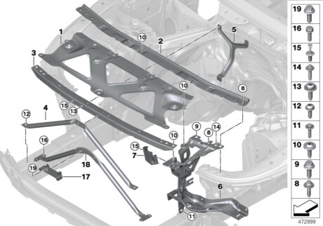 Розтяжка Y-подібна BMW 51647434174