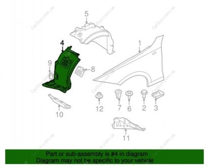 Обшивка, колесная ниша BMW 51717059380