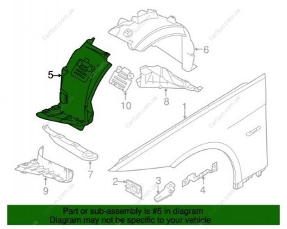 Підкрилок BMW 51717154416