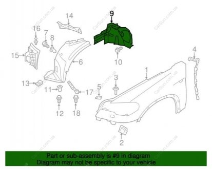 Обшивка, колесная ниша BMW 51717169413