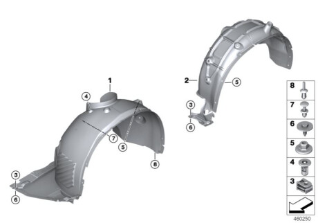 Кожух колесной ниши BMW 51717342176