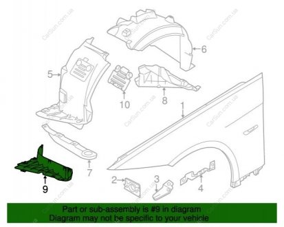 Підкрилок BMW 51718044550