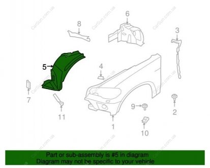 Підкрилок BMW 51718046301