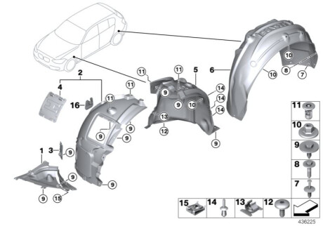 Подкрылок BMW 51718052652