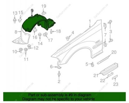 Обшивка, колесная ниша BMW 51718268345