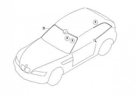 Стекло лобовое BMW 51718399109