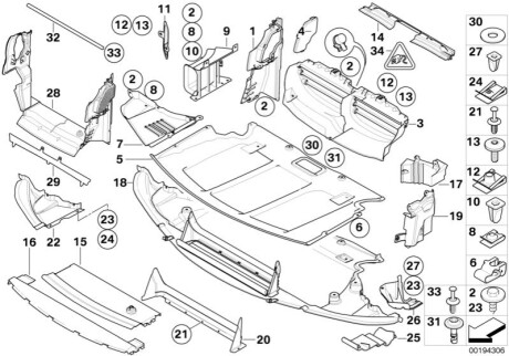 Облицовка бампера BMW 51757159659