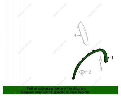 Накладка арки колеса Л Пд BMW 51777319843 (фото 1)