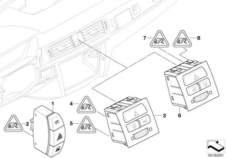 Перемикач небезпеки BMW 61319196713