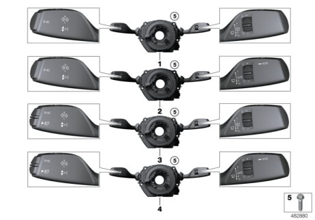 Блок переключателей на рулевой колонке 613016 BMW 61319474849