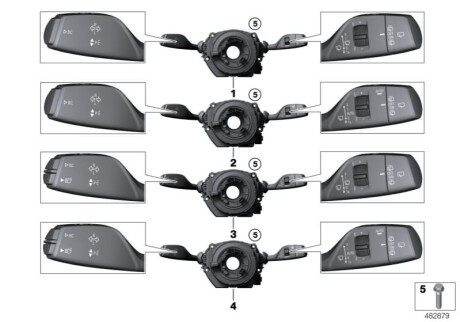 Блок переключателей на рулевой колонке 613010 BMW 61319490802