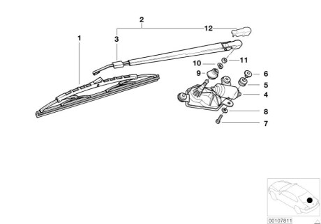 Щетка стеклоочистителя BMW 61627140956