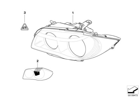 Основная фара BMW 63117159304