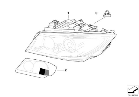 Фара E90E91 біксенон BMW 63117161668