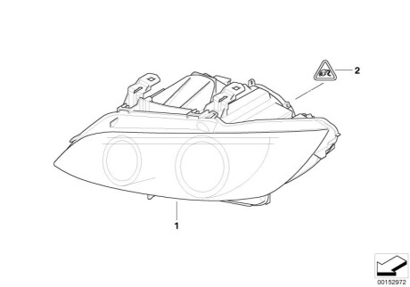 Основна фара BMW 63117182507