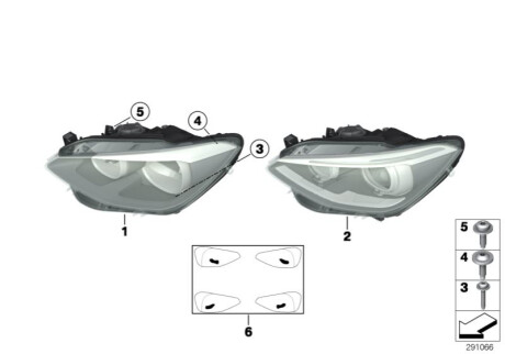 Основная фара BMW 63117229686