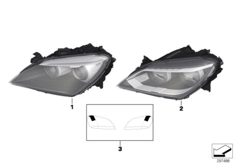 Біксенонова фара права 631002 BMW 63117272010