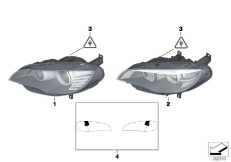 Основна фара BMW 63117287013