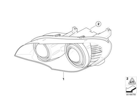 Основна фара BMW 63117288991