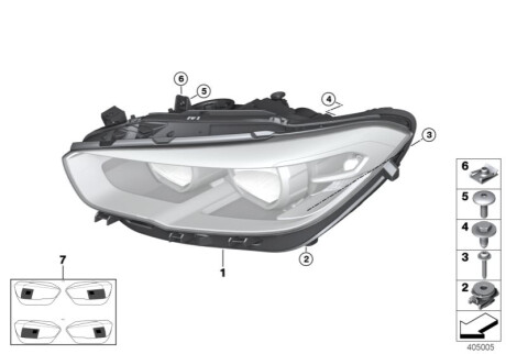 Основная фара BMW 63117358393