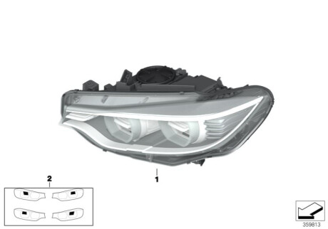 Основна фара BMW 63117377845