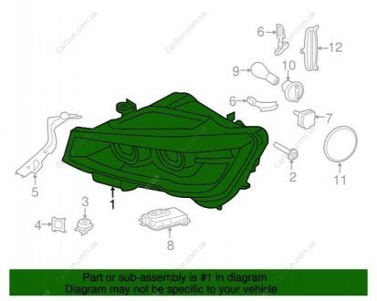 Композитний фар BMW 63117401135