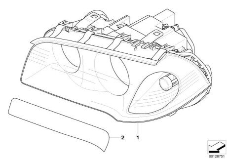 Основная фара BMW 63123418379