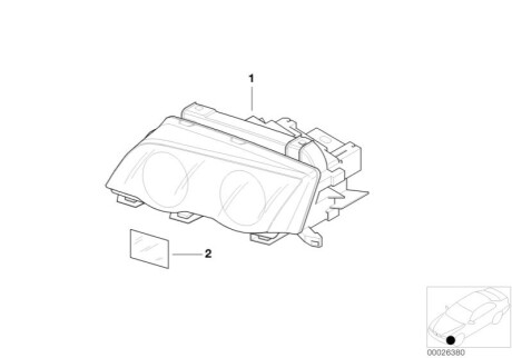 Основная фара BMW 63126902748