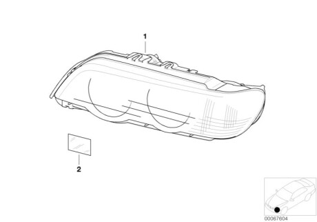 Основная фара BMW 63126930205