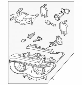 Основная фара BMW 63127162116