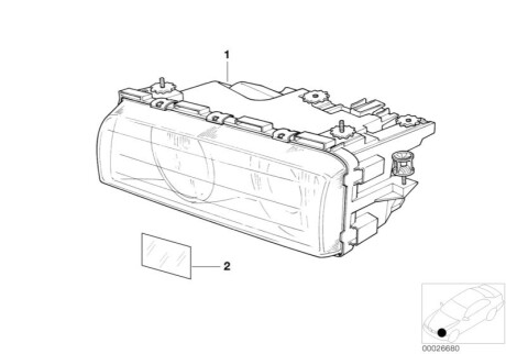 Основная фара BMW 63128352021