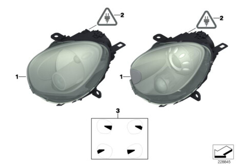 Фара ксенонова MINI BMW 63129808262