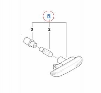 Фонарь указателя поворота BMW 63132228592