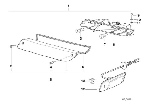 Указатель поворота BMW 63132297092