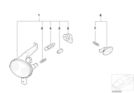 Фонарь указателя поворота BMW 63137165862