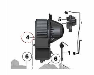 Вентилятор салону BMW 64119291177