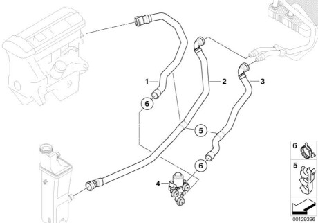 Патрубок радиатора BMW 64213400415