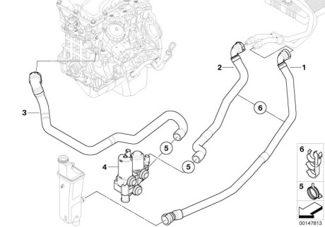 Патрубок радиатора BMW 64213400417