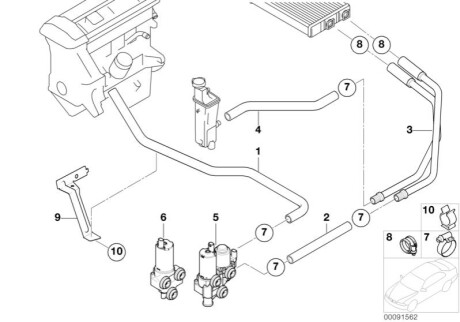 Шланг радіатора BMW 64216903319