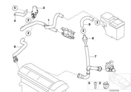 Патрубок радіатора BMW 64218380126