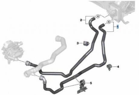 Шланг охолоджуючої рідини, подача BMW 64219354459