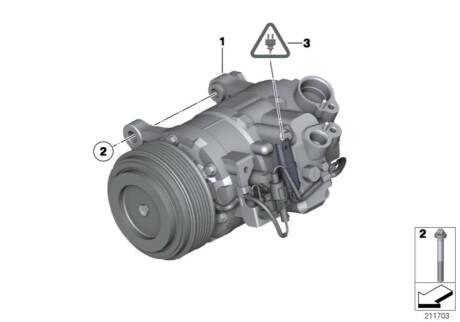 Компресор кондиціонера BMW 64529225704