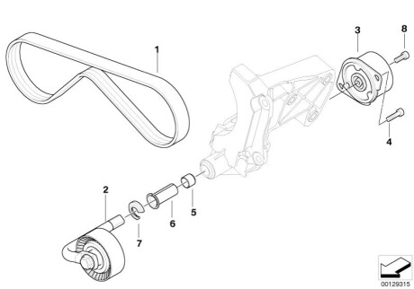 Поликлиновой ремень BMW 64557786705