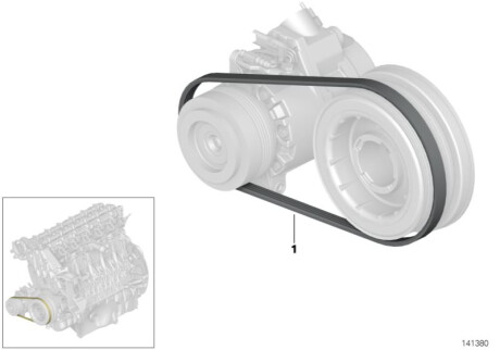 Поликлиновой ремень BMW 64557792851