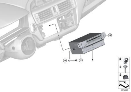 Оригинальная запчасть BMW 65128721882