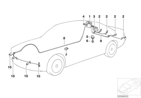 Датчик PDC Alpinweis BMW 66206989104