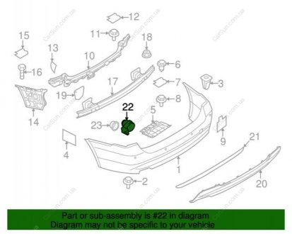 Датчик, система помощи при парковке BMW 66216955997